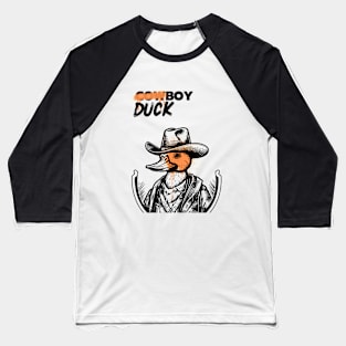 Funny Cowboy Duck Cool Baseball T-Shirt